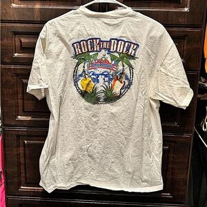 Hawaii Fruit of the Loom White Rock the Dock Tee